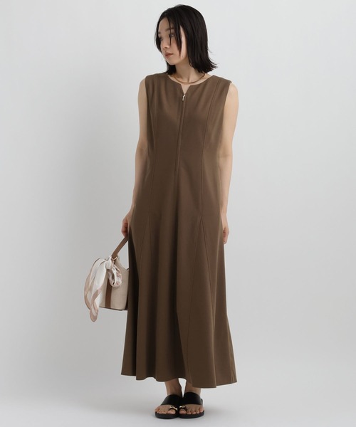 Andemiu(アンデミュウ)の「フロントZIPカットワンピース861055(ワンピース・レディース・ブラック/チャコールグレー/モカ・FREE)」の21枚目の写真