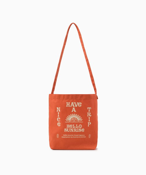HELLO SUNRISE（ハローサンライズ）の「HNT Canvas Mini Bag_Coral（メッセンジャーバッグ・レディース・レッド・OS）」の2枚目の写真