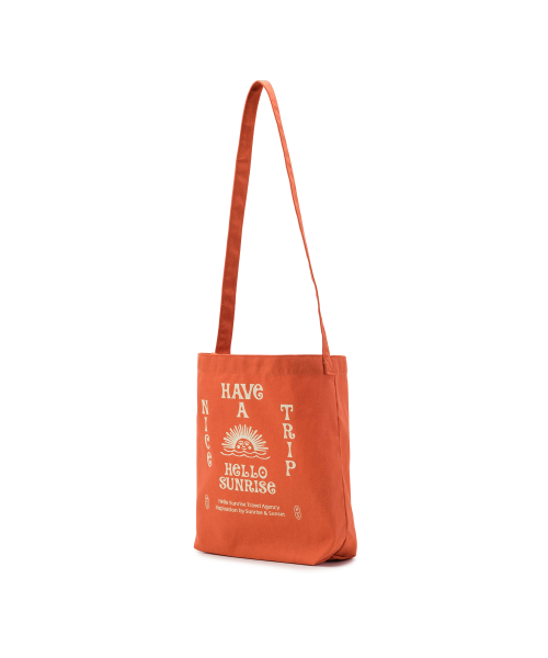 HELLO SUNRISE（ハローサンライズ）の「HNT Canvas Mini Bag_Coral（メッセンジャーバッグ・レディース・レッド・OS）」の3枚目の写真