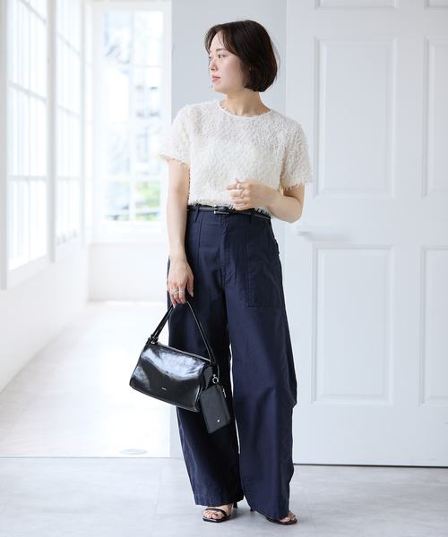 U by SPICK&SPAN(ユーバイスピックアンドスパン)の「《追加》STAND OIL / スタンドオイル Melly Bag(ハンドバッグ・レディース・ブラウン/ブラック・FREE)」の4枚目の写真