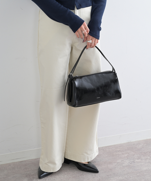 U by SPICK&SPAN(ユーバイスピックアンドスパン)の「《追加》STAND OIL / スタンドオイル Melly Bag(ハンドバッグ・レディース・ブラウン/ブラック・FREE)」の13枚目の写真
