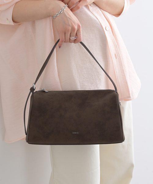 U by SPICK&SPAN(ユーバイスピックアンドスパン)の「《追加》STAND OIL / スタンドオイル Melly Bag(ハンドバッグ・レディース・ブラウン/ブラック・FREE)」の14枚目の写真