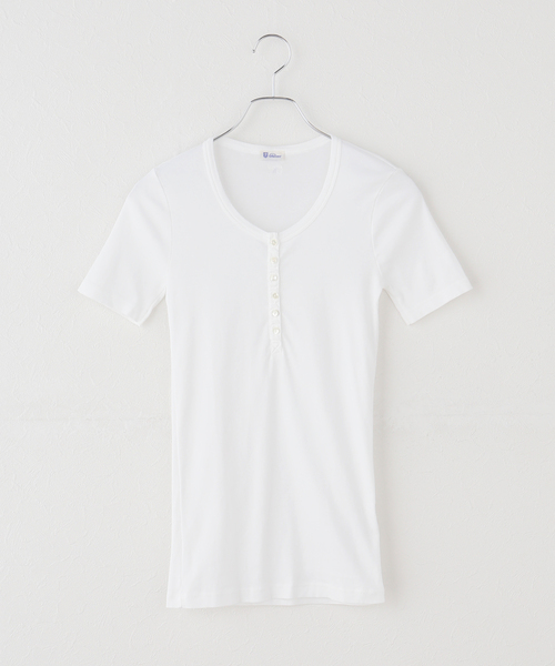IENA LA BOUCLE(イエナラブークル)の「schiesser シーサー BRETA henley(Tシャツ/カットソー・レディース・ブラック/ホワイト・FREE)」の6枚目の写真