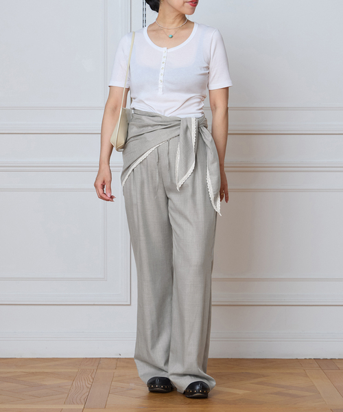IENA LA BOUCLE(イエナラブークル)の「schiesser シーサー BRETA henley(Tシャツ/カットソー・レディース・ブラック/ホワイト・FREE)」の12枚目の写真