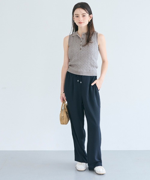coca(coca)(コカ)の「ケーブルノースリニットトップス(ニット/セーター・レディース・ブラック/ライトグレー・L/M/S)」の14枚目の写真