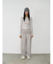 41PRAY（サイルプレイ）の「Layered Sweatpants / Grey（スウェットパンツ）」