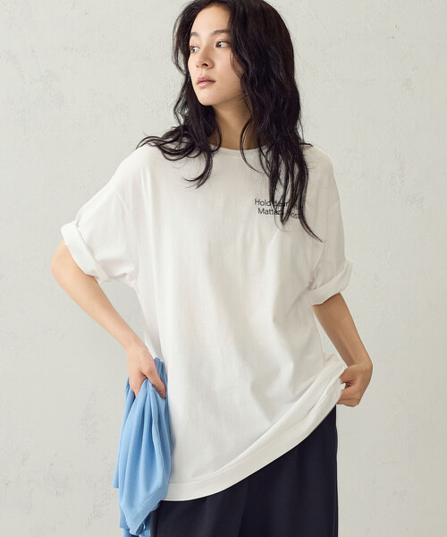 COMME CA ISM（コムサイズム）の「ビッグ Tシャツ（Tシャツ/カットソー・レディース・グレー/ホワイト/ベージュ/ブラック・FREE）」の2枚目の写真