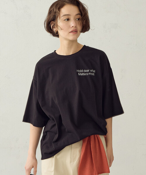 COMME CA ISM（コムサイズム）の「ビッグ Tシャツ（Tシャツ/カットソー・レディース・グレー/ホワイト/ベージュ/ブラック・FREE）」の3枚目の写真