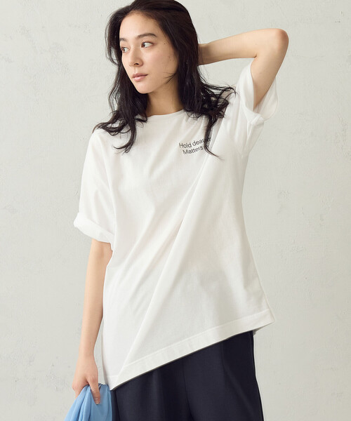 COMME CA ISM（コムサイズム）の「ビッグ Tシャツ（Tシャツ/カットソー・レディース・グレー/ホワイト/ベージュ/ブラック・FREE）」の12枚目の写真