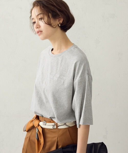 COMME CA ISM（コムサイズム）の「ビッグ Tシャツ（Tシャツ/カットソー・レディース・グレー/ホワイト/ベージュ/ブラック・FREE）」の17枚目の写真