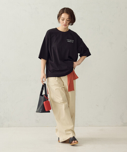 COMME CA ISM（コムサイズム）の「ビッグ Tシャツ（Tシャツ/カットソー・レディース・グレー/ホワイト/ベージュ/ブラック・FREE）」の20枚目の写真