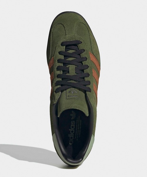 adidas(アディダス)の「adidas/アディダス GAZELLE INDOOR スニーカー スリーストライプス サイドライン スエード調 スウェード レースアップ メンズ レディース 2026年秋冬 秋物(スニーカー・メンズ・ベージュ/オリーブ・23/24/25/27/28/26.5/27.5/24.5/23.5)」の6枚目の写真