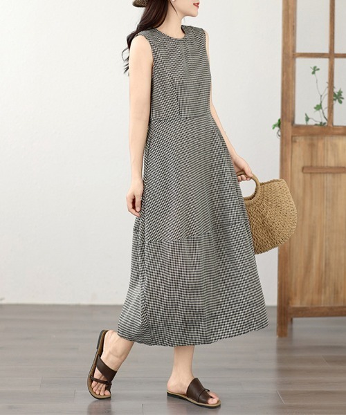 ONEP STAR(ワンピスター)の「ギンガムチェックAラインワンピース(ワンピース・レディース・チェック・MEDIUM/LARGE/X-LARGE)」の2枚目の写真