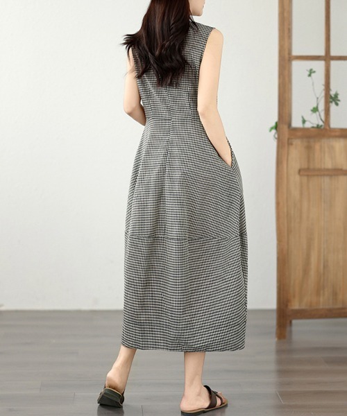 ONEP STAR(ワンピスター)の「ギンガムチェックAラインワンピース(ワンピース・レディース・チェック・MEDIUM/LARGE/X-LARGE)」の8枚目の写真