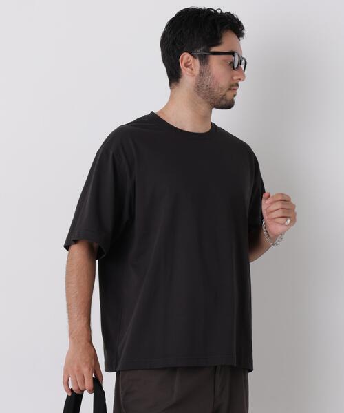 NANO universe（ナノユニバース）の「USAコットン×COOLMAX(R)ワイドTシャツ 半袖（Tシャツ/カットソー・メンズ・ブラック/ホワイト/ピンク系その他/ブラウン・XL/XXL/M/L）」の3枚目の写真