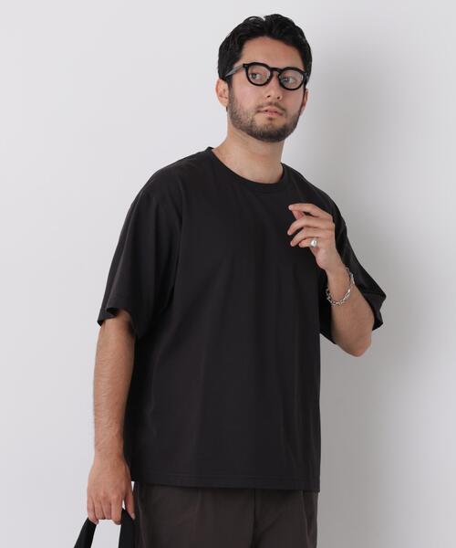 NANO universe（ナノユニバース）の「USAコットン×COOLMAX(R)ワイドTシャツ 半袖（Tシャツ/カットソー・メンズ・ブラック/ホワイト/ピンク系その他/ブラウン・XL/XXL/M/L）」の5枚目の写真