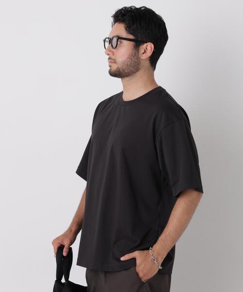 NANO universe（ナノユニバース）の「USAコットン×COOLMAX(R)ワイドTシャツ 半袖（Tシャツ/カットソー・メンズ・ブラック/ホワイト/ピンク系その他/ブラウン・XL/XXL/M/L）」の6枚目の写真