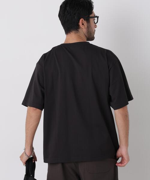 NANO universe（ナノユニバース）の「USAコットン×COOLMAX(R)ワイドTシャツ 半袖（Tシャツ/カットソー・メンズ・ブラック/ホワイト/ピンク系その他/ブラウン・XL/XXL/M/L）」の7枚目の写真