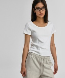 [B-BASIC] スタンダードUネック半袖Tシャツ