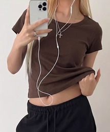[B-BASIC] スタンダードUネック半袖Tシャツ