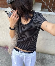 [B-BASIC] スタンダードUネック半袖Tシャツ