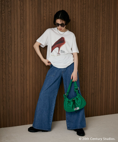 FREAK'S STORE(フリークスストア)の「GOOD ROCK SPEED/グッドロックスピード 【The Devil Wears Prada】PhotoHeels Tシャツ/『プラダを着た悪魔』(Tシャツ/カットソー・レディース・チャコール/オフホワイト・フリ-)」の7枚目の写真