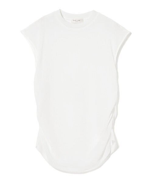 Demi-Luxe BEAMS(デミルクス ビームス)の「トリアセ サイドギャザー ブラウス(Tシャツ/カットソー・レディース・ホワイト/オリーブ・ONE SIZE)」の8枚目の写真