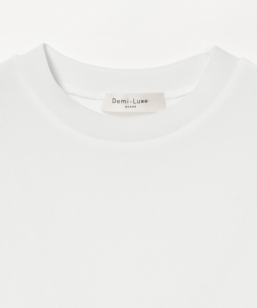 Demi-Luxe BEAMS(デミルクス ビームス)の「トリアセ サイドギャザー ブラウス(Tシャツ/カットソー・レディース・ホワイト/オリーブ・ONE SIZE)」の7枚目の写真