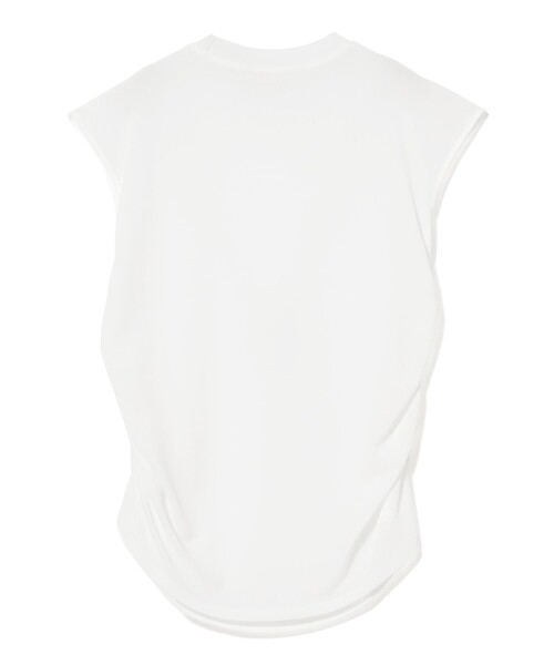 Demi-Luxe BEAMS(デミルクス ビームス)の「トリアセ サイドギャザー ブラウス(Tシャツ/カットソー・レディース・ホワイト/オリーブ・ONE SIZE)」の5枚目の写真