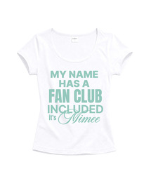 Mimee Uネックスリムフィット半袖Tシャツ
