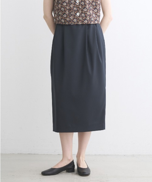 three dots(スリードッツ)の「グロッシーツイル スカート(スカート・レディース・ダークネイビー/パープル/マルチ・SMALL/MEDIUM)」の15枚目の写真