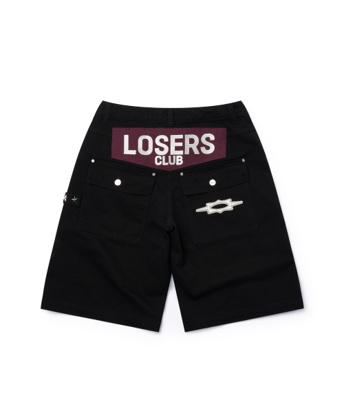 LOSERS CLUB(ルーザーズクラブ)の「エルシーロゴアプリケベルミューダコットンパンツブラック(その他パンツ・レディース・その他・3/4/0/1/2)」の3枚目の写真