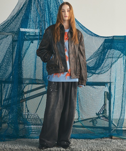 MAISON SPECIAL(メゾンスペシャル)の「《UNISEX》Fringe Cut Jacquard Prime-Over Flower Pattern Knit Sweater/フリンジカットジャガードプライムオーバーフラワーパターンニットセーター【MAISON SPECIAL/メゾンスペシャル】(ニット/セーター・メンズ・ブルー/ブラウン/ブラック・0/2/1)」の12枚目の写真
