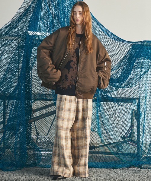 MAISON SPECIAL(メゾンスペシャル)の「《UNISEX》Fringe Cut Jacquard Prime-Over Flower Pattern Knit Sweater/フリンジカットジャガードプライムオーバーフラワーパターンニットセーター【MAISON SPECIAL/メゾンスペシャル】(ニット/セーター・メンズ・ブルー/ブラウン/ブラック・0/2/1)」の9枚目の写真