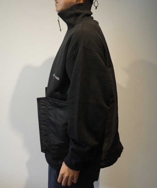 TOGA(トーガ)の「TOGA TOO Cotton half-zip pullover(Tシャツ/カットソー・メンズ・ブラック・LARGE)」の3枚目の写真