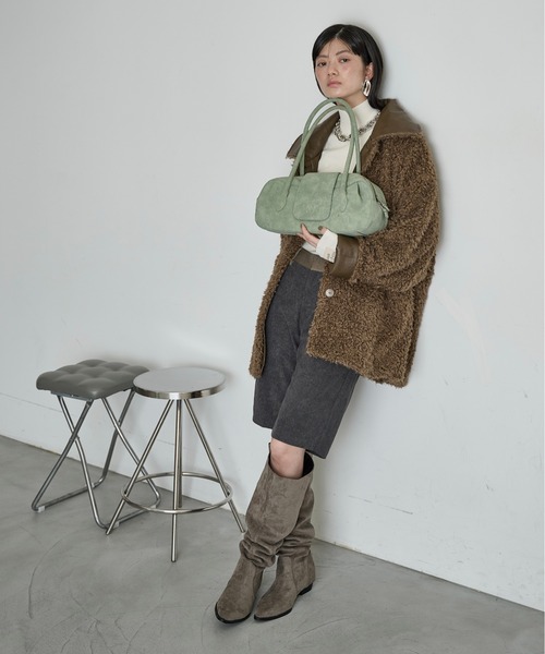 THE YOn(ザヨン)の「衿切替フェイクファージャケット(その他アウター・レディース・グレイッシュベージュ/ブラウン/アイボリー・FREE)」の16枚目の写真