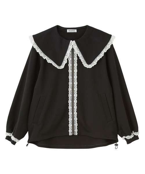 MILKFED.(ミルクフェド)の「BIG COLLAR LACE JACKET(その他アウター・レディース・ブラック/ブラウン/グレー・S/M)」の7枚目の写真