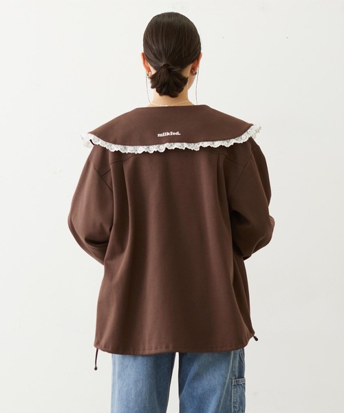 MILKFED.(ミルクフェド)の「BIG COLLAR LACE JACKET(その他アウター・レディース・ブラック/ブラウン/グレー・S/M)」の10枚目の写真