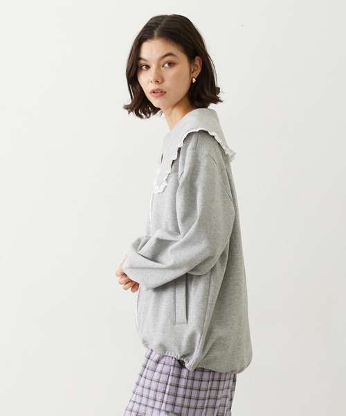 MILKFED.(ミルクフェド)の「BIG COLLAR LACE JACKET(その他アウター・レディース・ブラック/ブラウン/グレー・S/M)」の14枚目の写真