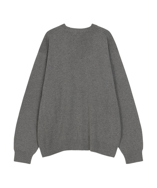 ZUCCa（ズッカ）の「HEART LOGO KNIT / ニットカーディガン（カーディガン/ボレロ・レディース・グレー・M size）」の2枚目の写真