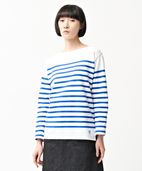 ORCIVAL(オーシバル)の「ORCIVAL | ラッセル ボートネック フレンチセーラーTシャツ WOMEN(Tシャツ/カットソー・レディース・ブルー系その他・0/2/3/1)」の2枚目の写真