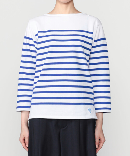 ORCIVAL(オーシバル)の「ORCIVAL | ラッセル ボートネック フレンチセーラーTシャツ WOMEN(Tシャツ/カットソー・レディース・ブルー系その他・0/2/3/1)」の10枚目の写真
