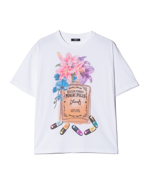 glamb（グラム）の「Magic Pills T-Shirt / マジックピルTシャツ（Tシャツ/カットソー・メンズ・ホワイト/チャコール・S/L/M）」の3枚目の写真