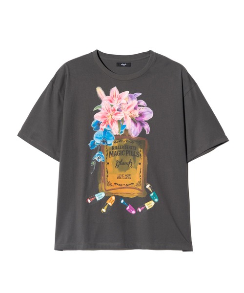 glamb（グラム）の「Magic Pills T-Shirt / マジックピルTシャツ（Tシャツ/カットソー・メンズ・ホワイト/チャコール・S/L/M）」の4枚目の写真