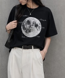 NYLAUS（ナイラス）の「【限定展開】ムーン デザイン Tシャツ プリントTシャツ 半袖 月 ユニセックス（Tシャツ/カットソー）」