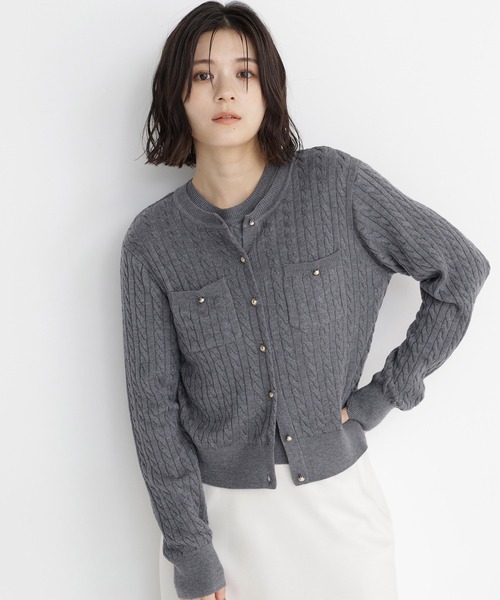 NATURAL BEAUTY BASIC(ナチュラルビューティーベーシック)の「<CanCam.jp掲載>ミニケーブルアンサンブル(アンサンブル・レディース・バーガンディー/ミント/ネイビー/チャコールグレー・FREE)」の20枚目の写真