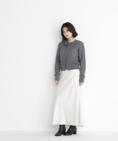 NATURAL BEAUTY BASIC(ナチュラルビューティーベーシック)の「<CanCam.jp掲載>ミニケーブルアンサンブル(アンサンブル・レディース・バーガンディー/ミント/ネイビー/チャコールグレー・FREE)」の21枚目の写真