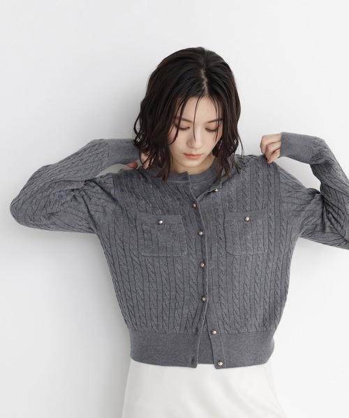 NATURAL BEAUTY BASIC(ナチュラルビューティーベーシック)の「<CanCam.jp掲載>ミニケーブルアンサンブル(アンサンブル・レディース・バーガンディー/ミント/ネイビー/チャコールグレー・FREE)」の22枚目の写真