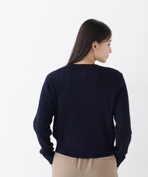 NATURAL BEAUTY BASIC(ナチュラルビューティーベーシック)の「<CanCam.jp掲載>ミニケーブルアンサンブル(アンサンブル・レディース・バーガンディー/ミント/ネイビー/チャコールグレー・FREE)」の5枚目の写真