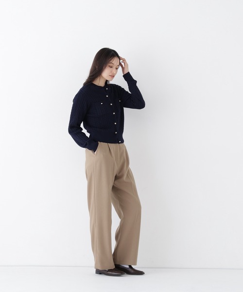 NATURAL BEAUTY BASIC(ナチュラルビューティーベーシック)の「<CanCam.jp掲載>ミニケーブルアンサンブル(アンサンブル・レディース・バーガンディー/ミント/ネイビー/チャコールグレー・FREE)」の6枚目の写真